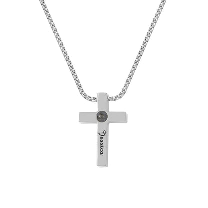 Customized Cross Projection Necklace