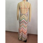 Boho Floral V-Neck Maxi Dress