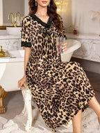 Leopard Print Lace Nightgown