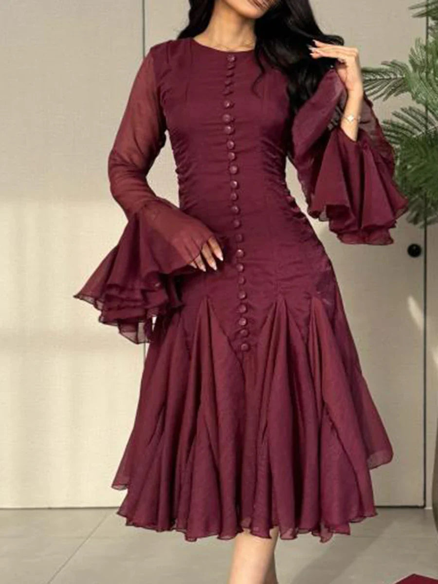 Sweet Ruffles Knee-Length Dress