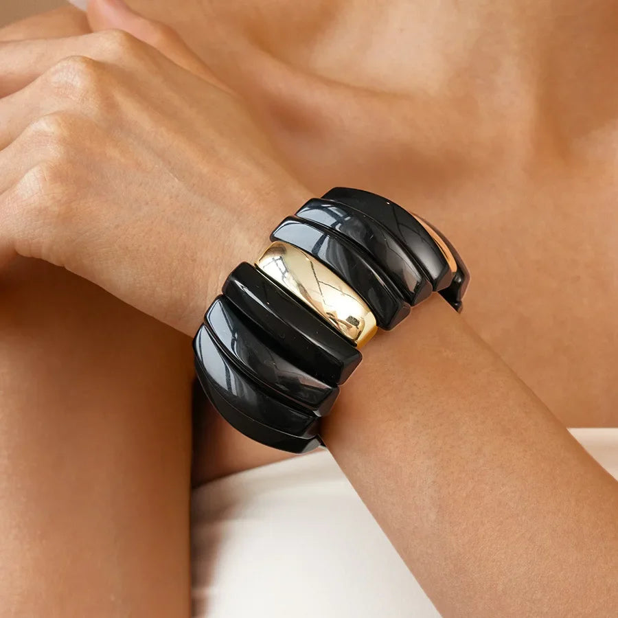 Acrylic Elastic Geometric Bracelet