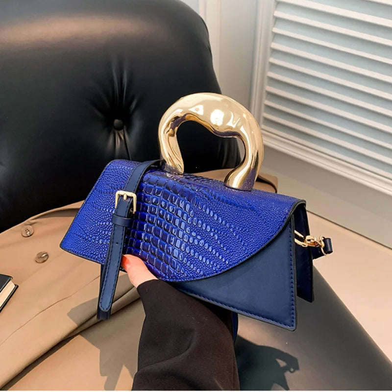 Designer Alligator Shoulder Bag