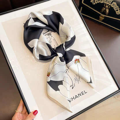 High-End Small Silk Scarf