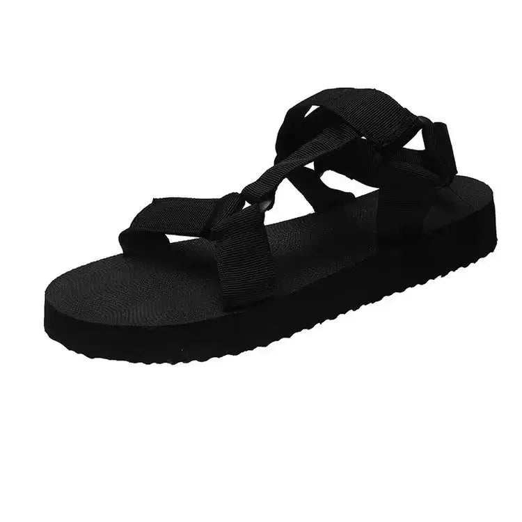 Women Canvas Cover Heel Sandals