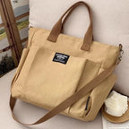 Canvas Crossbody Tote Bag