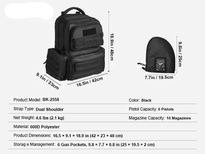 Tactical Pistol Range Backpack