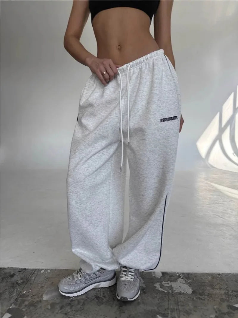 Chiffon Tie-Dye Drawstring Sports Pants