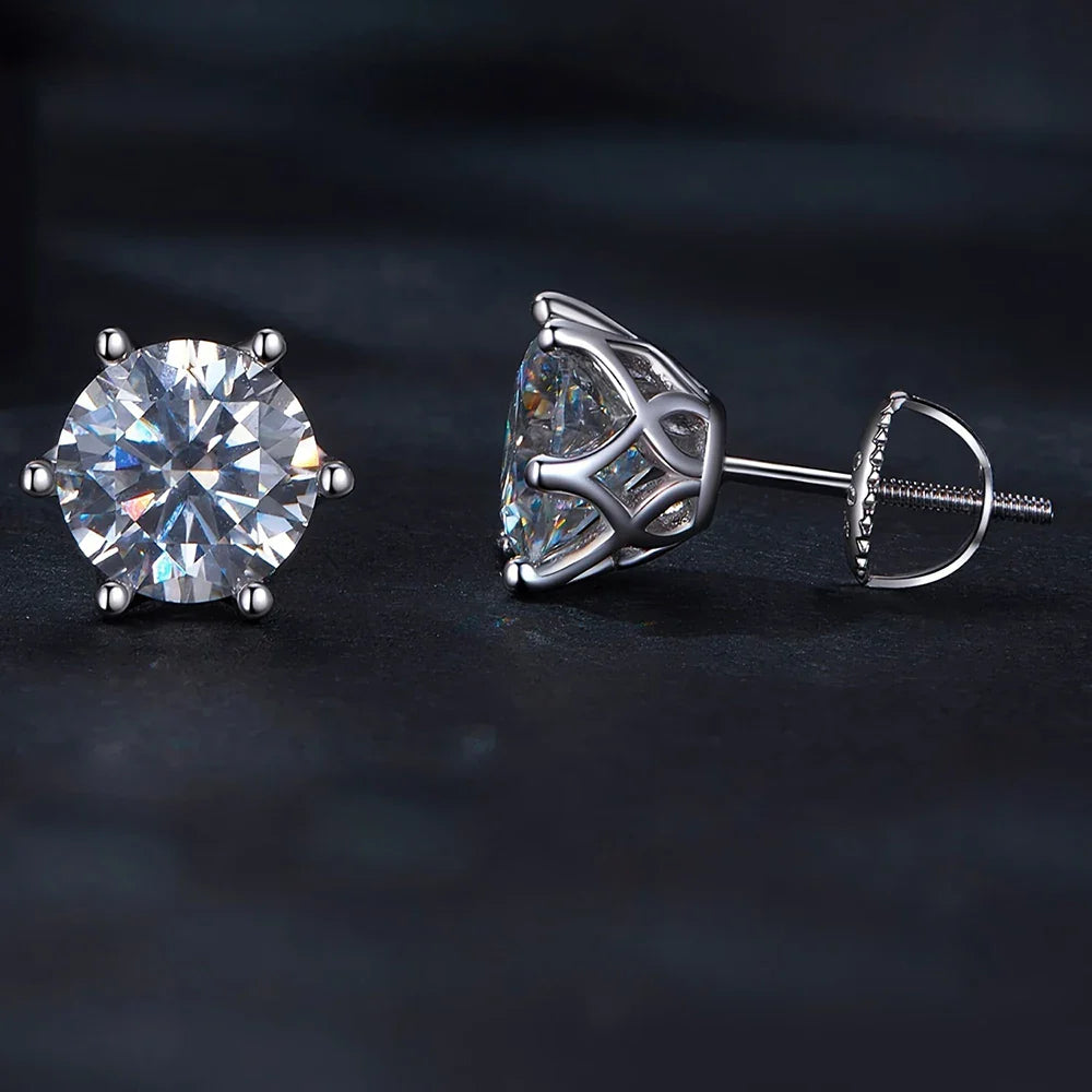 Colorful Moissanite Stud Earrings