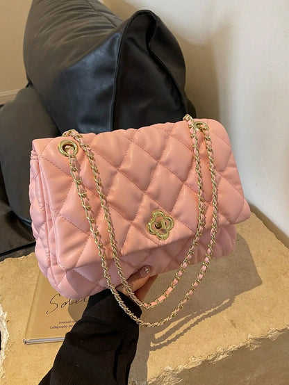 Diamond Pattern Shoulder Bag