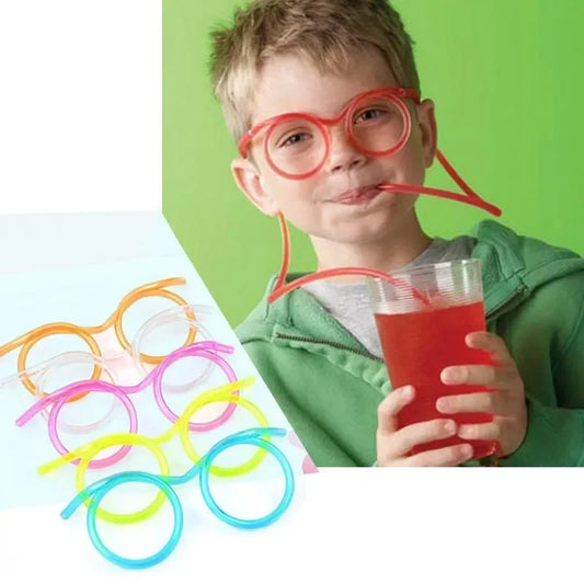 Funny Flexible Straw Glasses