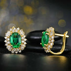 Zircon Geometric Hoop Earrings