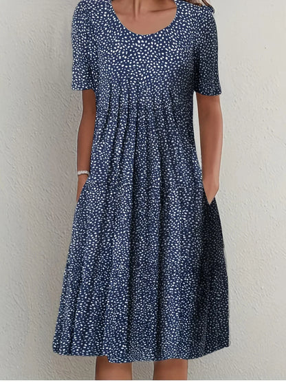 Printed Round Neck Dress