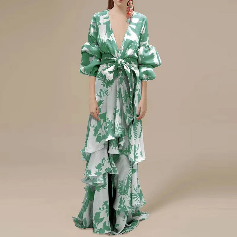 Retro Ruffle Party Dress