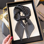 Dot Print 70cm Silk Square Scarf