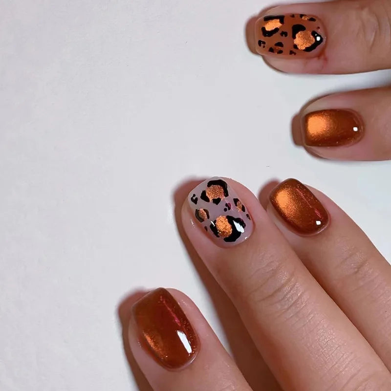 Elegant Short Red Nails