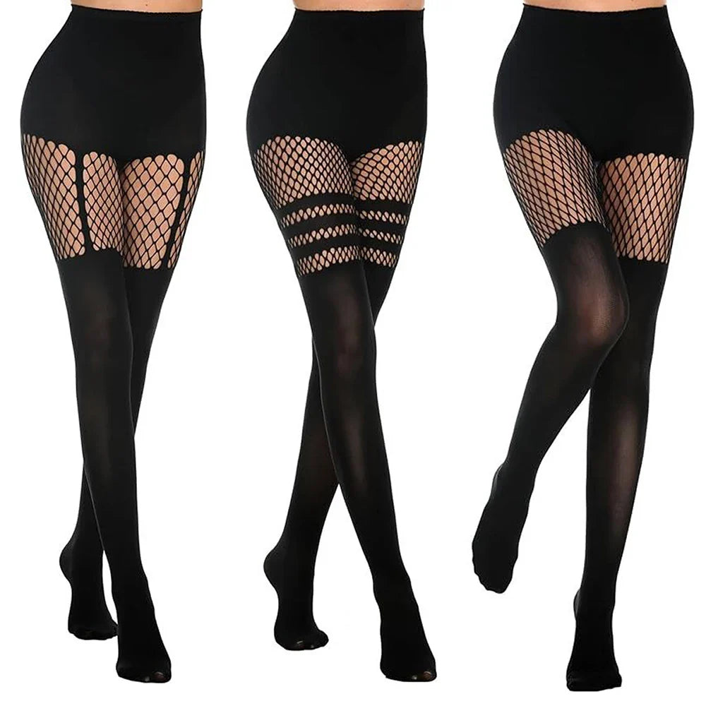 Black Suspender Style Tights
