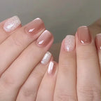 Short Square Press Nails Gradient