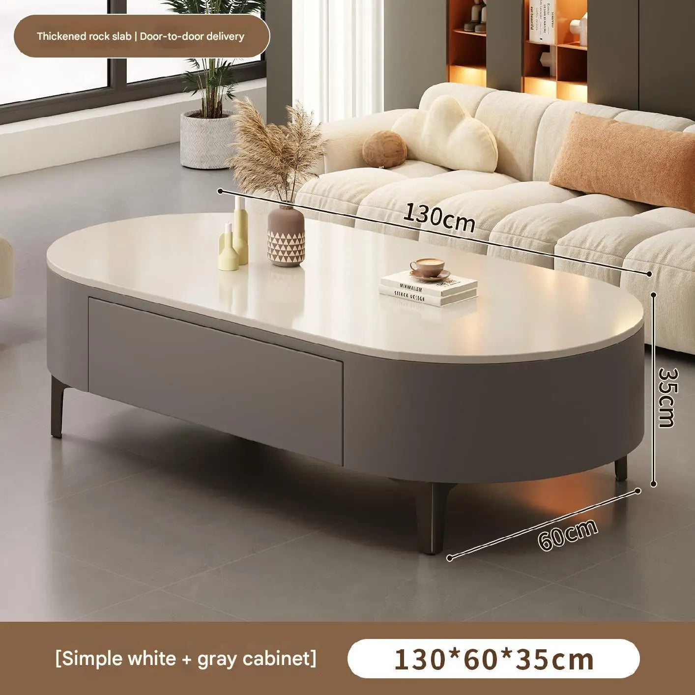 Modern Oval Coffee Table