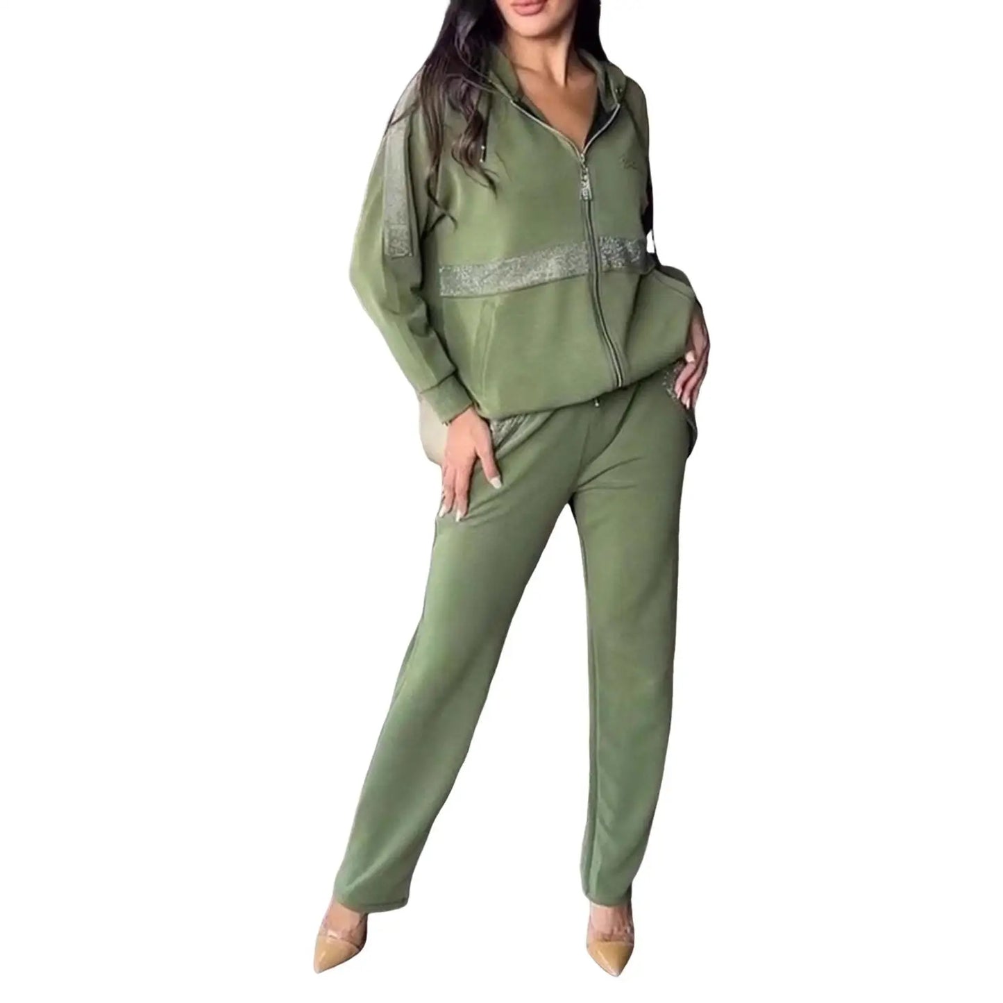 Diamond Patchwork Tracksuit Set