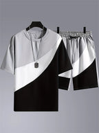 Logo Print Loose Shorts Set