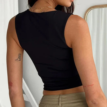 Sleeveless Square Neck Top