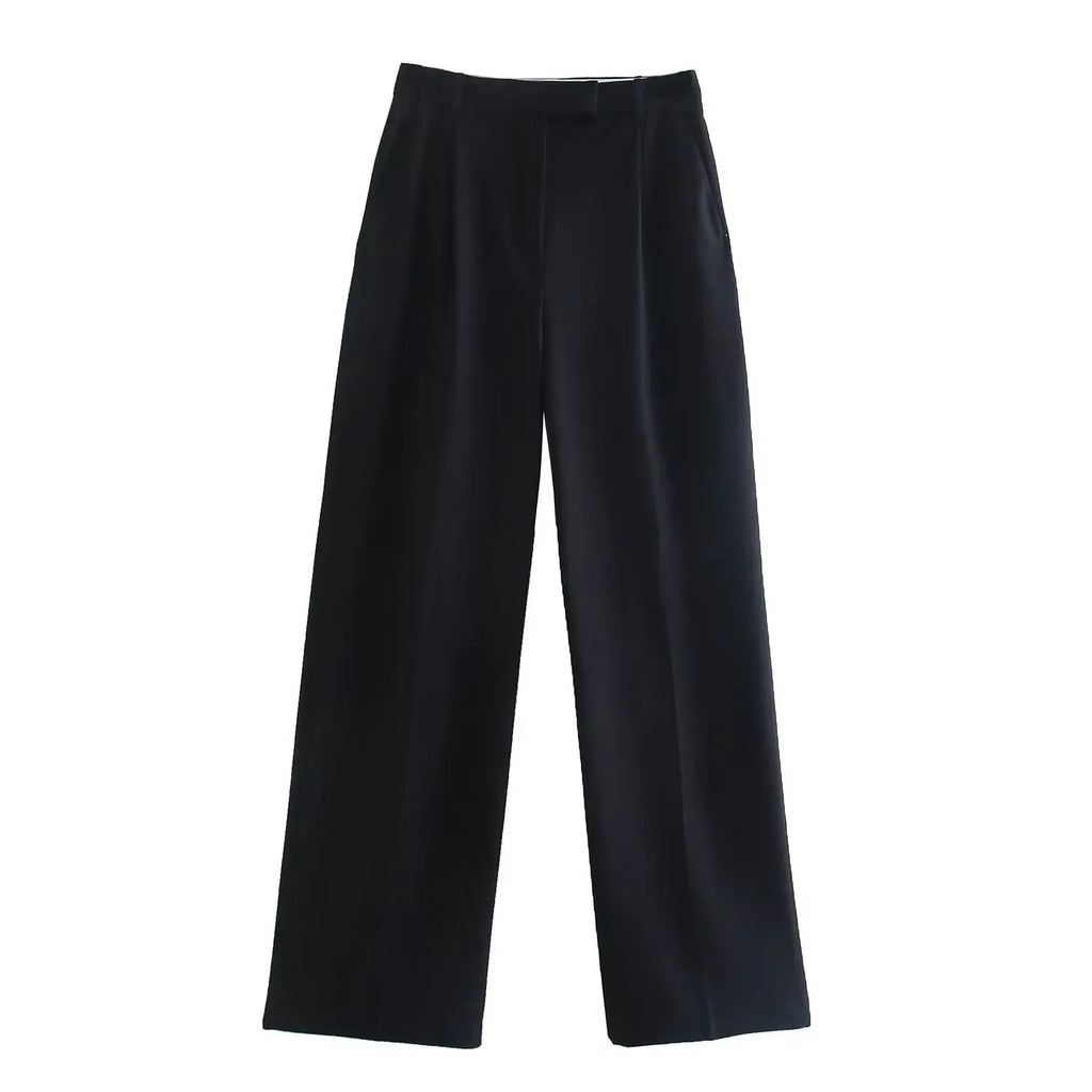 High Waist Straight Casual Pants