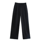High Waist Straight Casual Pants