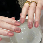 Elegant Short Red Nails