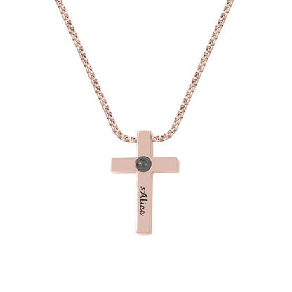 Customized Cross Projection Necklace
