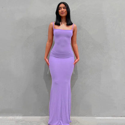 Spaghetti Strap Bodycon Maxi Dress