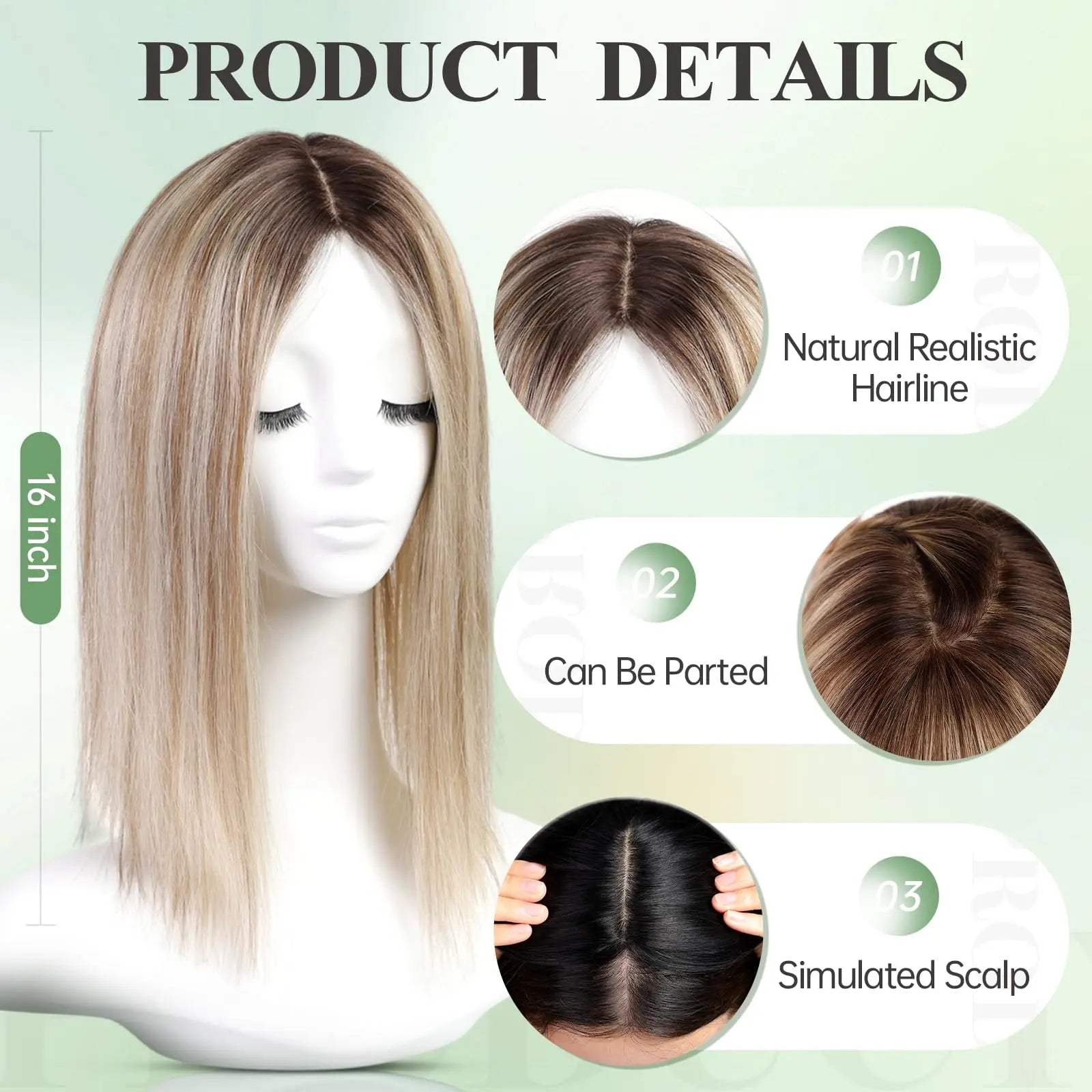Remy Hair Topper