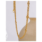 Gold Zircon Chain Necklace