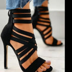 Zipper Gladiator High Heel Sandals