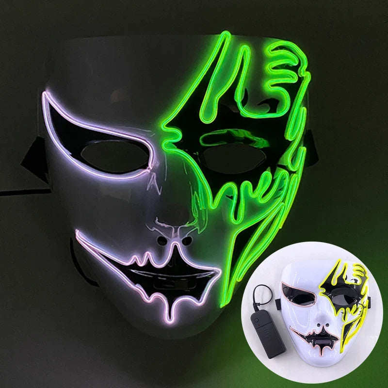 Glowing EL Wire Party Mask