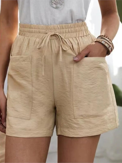 Women Linen Summer Sweatshorts