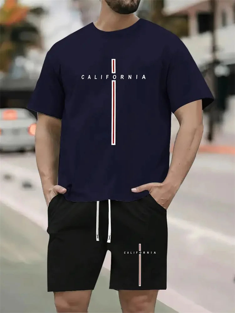 Letters Print Hip-Hop Sports Suit