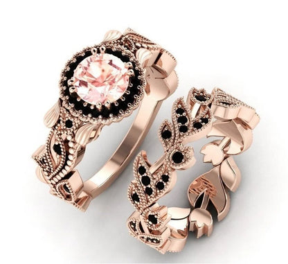 Vintage Rose Gold Ring Set