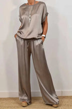 Women’s Satin Two Piece Set