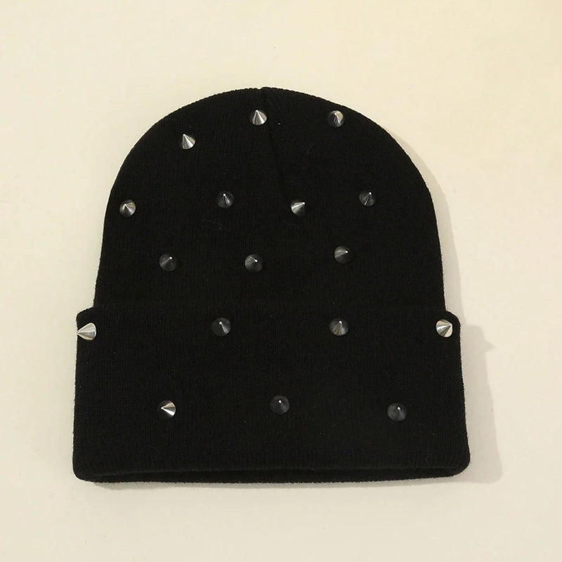 Punk Rivet Gothic Beanie Hat