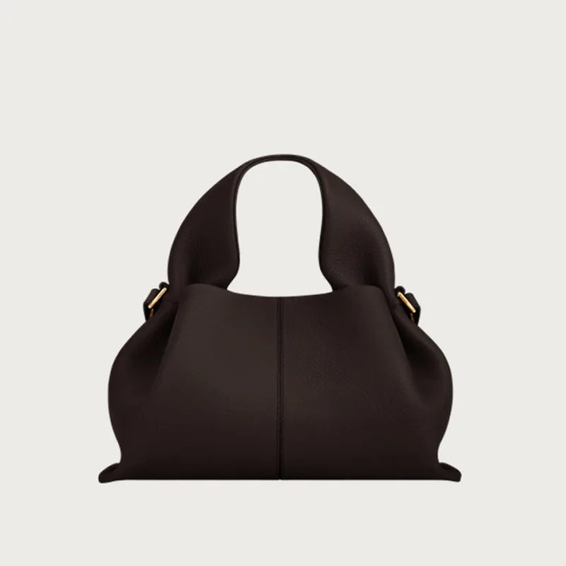 Pleated Leather Crossbody Bag