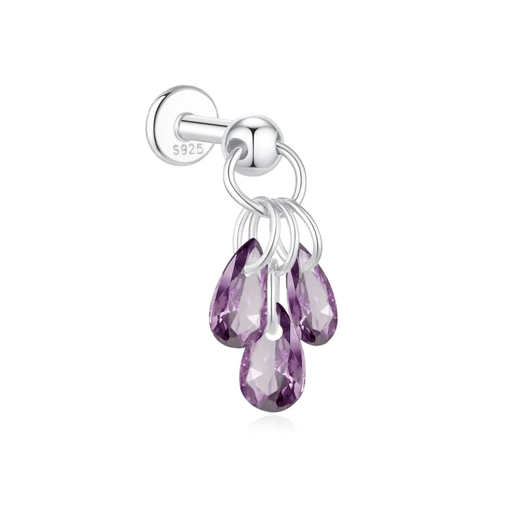 Geometric Pearl Zircon Studs