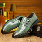 Buckle Stone Pattern Shoes