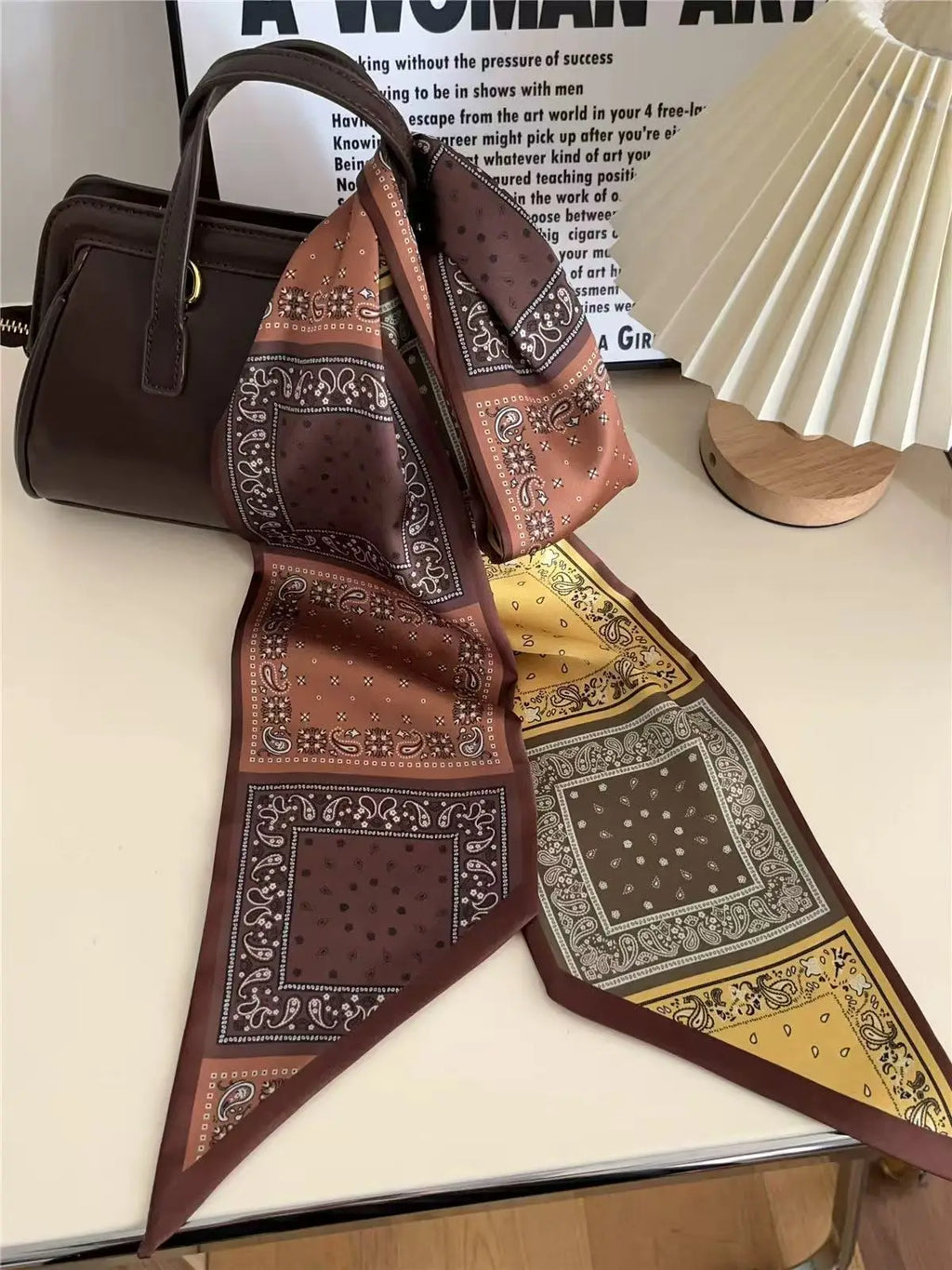 Graphic Ribbon Long Strip Scarf