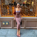 Slim-Fit Patchwork Camisole Dress