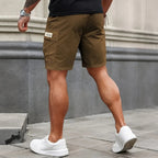 Multi-Pocket Elastic Work Shorts