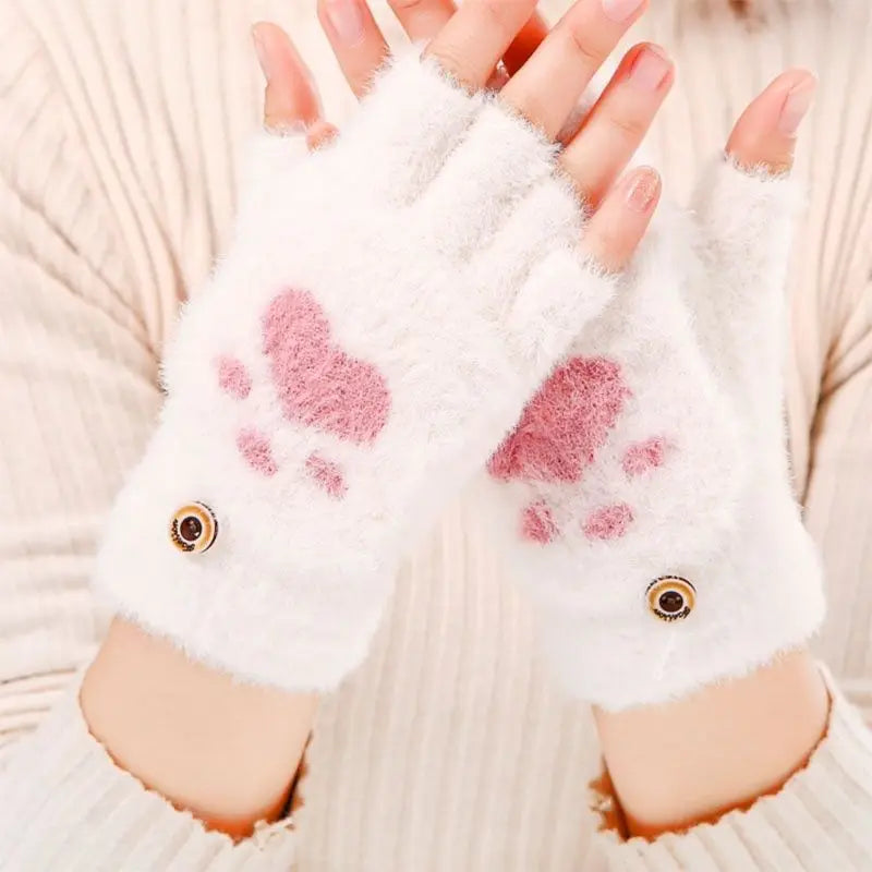 Warm Cat Paw Style Gloves