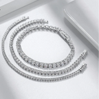 Sterling Silver Tennis Chain Bracelet