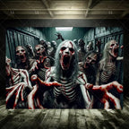 Zombie Explosion Halloween Photography Backdrop