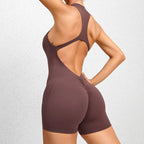 Nylon Patchwork Long Sleeve True-To-Size Fit Sports Jumpsuit