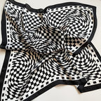 Horse Print Satin Square Scarf